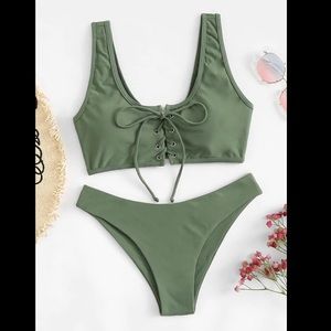 NWOT Shein Green Bikini